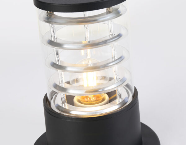 ST2532_macro1-2 ST2532 BK/CL черный/прозрачный IP54 E27 max 40W D108*200