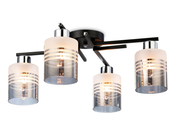 TR303212-2 TR303212/4 BK/CH/SM/FR черный/хром/дымчатый/белый матовый E27*4 max 60W D515*200