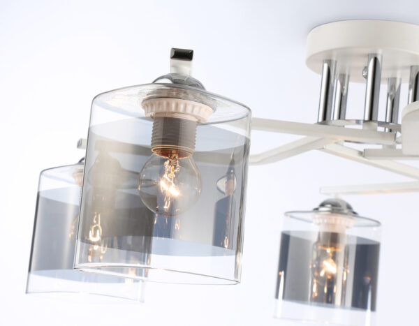 TR303219_macro1-2 TR303219/5 WH/CH/SM белый/хром/дымчатый E27*5 max 60W D580*250