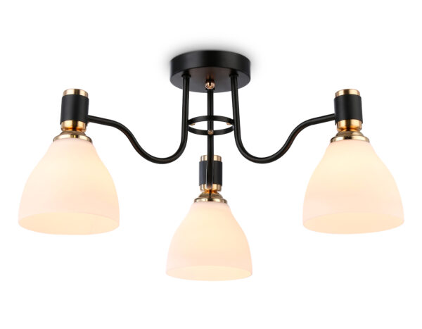 TR303303-2 TR303303/3 BK/GD/FR черный/золото/белый матовый E27*3 max 60W D600*270