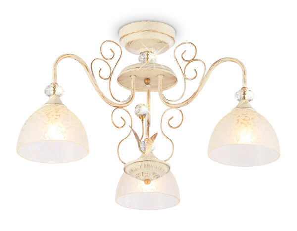 TR3055-2 TR3055/3 BG/GD/FR бежевый/золото/белый матовый E27/3 max 40W D600*380