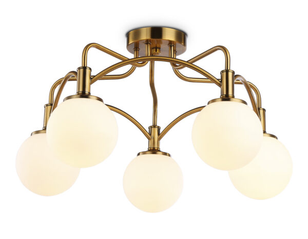 TR3212-2 TR3212/5 GD/FR золото/белый матовый E27*5 max 40W D560*302