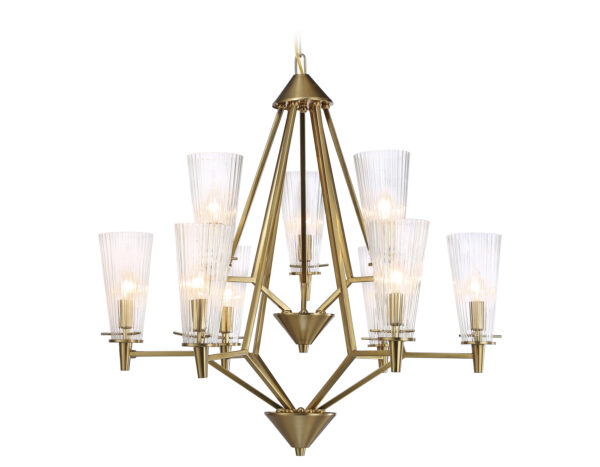 TR3233-2 TR3233/6+3 BS/FR латунь/белый матовый E14*9 max 40W D730*720