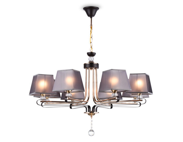 TR4618/8 CF/FGD кофе/золото E27/8 max 40W D760*810 - купить на сайте Люстры Торг 1397983 TR4618/8 CF/FGD кофе/золото E27/8 max 40W D760*810