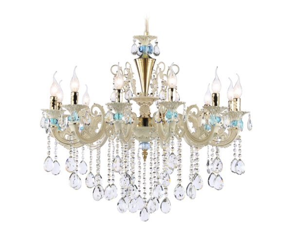 TR4929-2 TR4929/12 GD/WH/CL золото/белый/прозрачный E14*12 max 40W D910*680