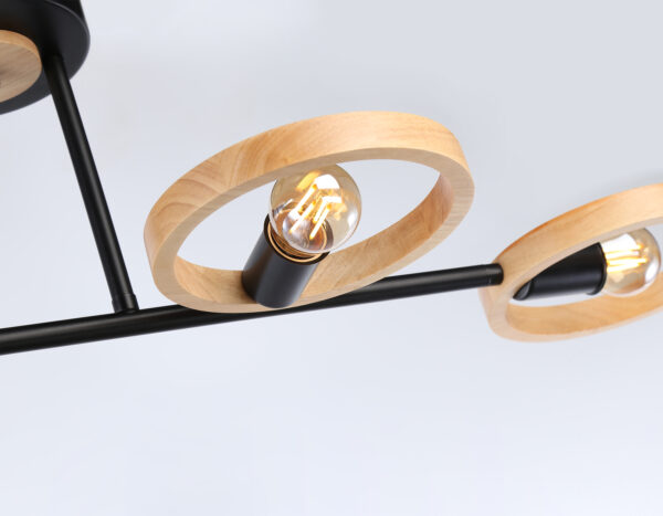 TR8248_macro1-3 TR8248/4 BK/LWD черный/светлое дерево E27/4 max 40W 840*360*220