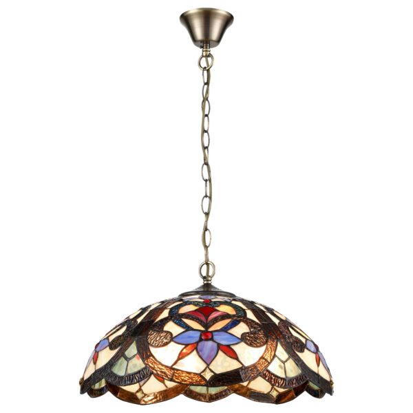 cke1cogta3xzpk6okvd7786gadqotsoh 826-806-03 VELANTE Стиль Tiffany светильник подвесной, E27, 3x60W