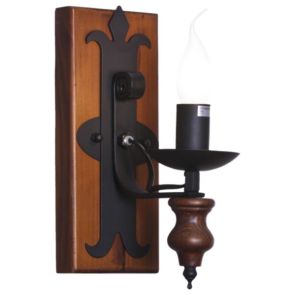 d0jxdlm2qc29tp72oq0jaz7bre8fja3j 586-701-01 VELANTE Деревянный стиль светильник настенный, E14, 40W