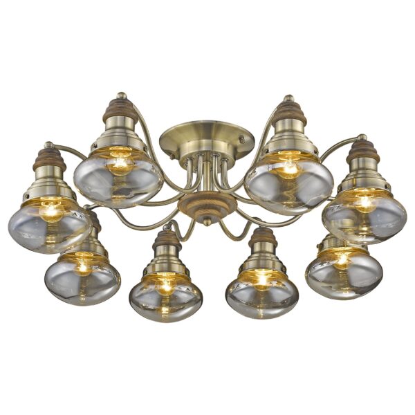 eq2l962yfgu131tu4a6itoclrqy2z6n1 306-507-08 VELANTE Классический стиль светильник потолочный, E27, 8x60W