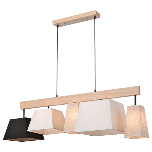 iodkpcs9f08cjtoqtgh7p0ytlkegw3un 267-713-05 VELANTE Деревянный стиль светильник подвесной, E27, 5x40W