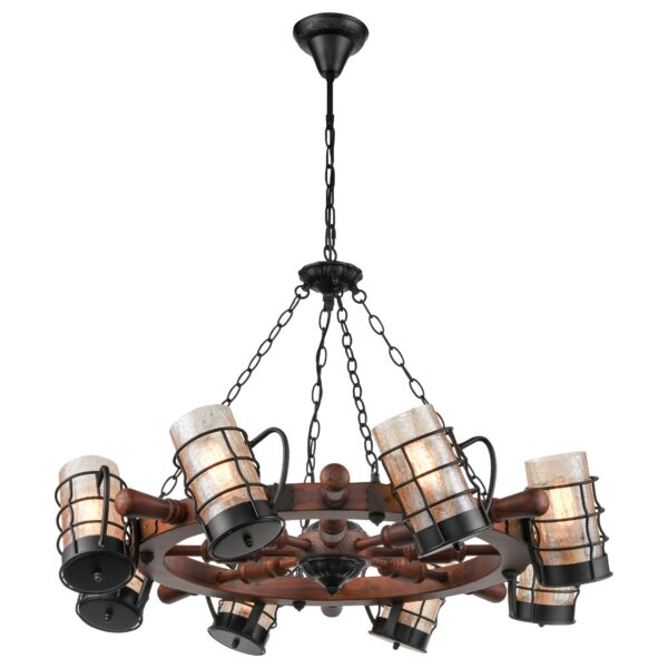 jjft08u6huzr4th70uph9t7nbimo1cf0 561-703-08 VELANTE Деревянный стиль светильник подвесной, E27, 8x40W