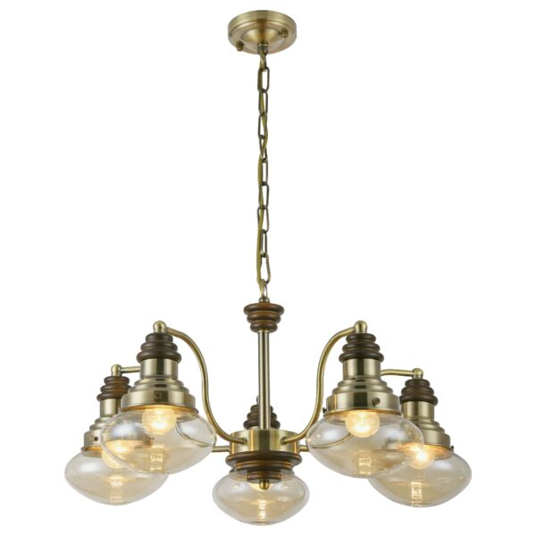 lap26o46i47nwevh786h06nj15swfxqj 306-503-05 VELANTE Классический стиль светильник подвесной, E27, 5x60W