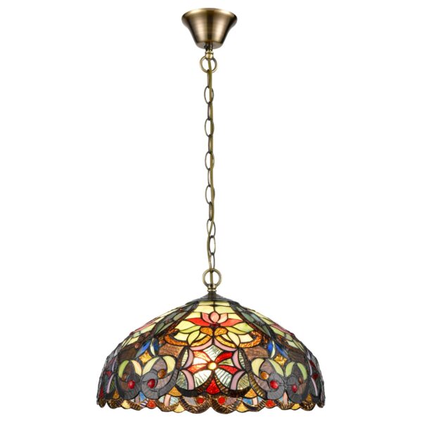 nfjm0vynyizab4niwe4arh1h6b010kmz 825-806-02 VELANTE Стиль Tiffany светильник подвесной, E27, 2x60W