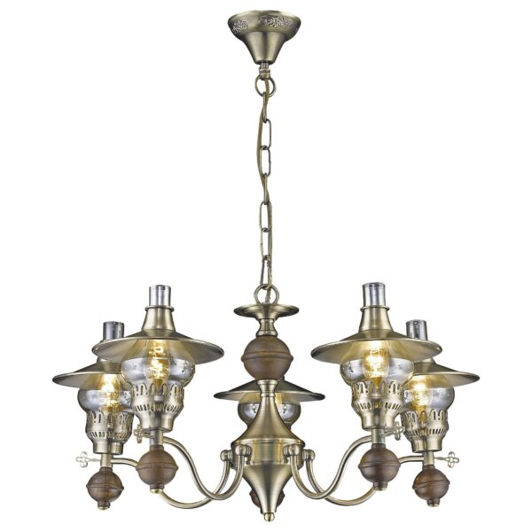 ok6m5wt8juhlw25j079qhnogzffzuw4u-1 305-503-05 VELANTE Классический стиль светильник подвесной, E14, 5x60W