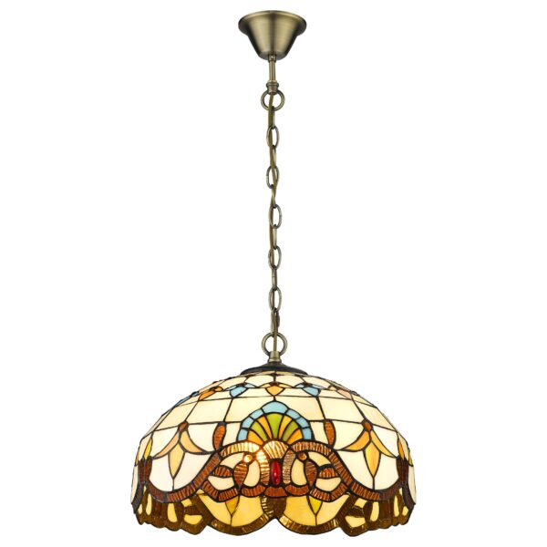 pzu2uvtkoft8autc6ipm2m7z05o48gj3 830-806-02 VELANTE Стиль Tiffany светильник подвесной, E27, 2x60W
