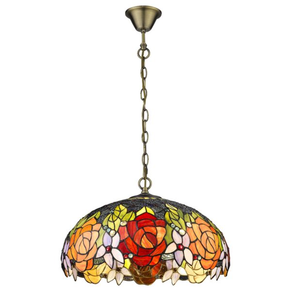 v5hvp3opwnhrpo522lko9t87k1304930 828-806-03 VELANTE Стиль Tiffany светильник подвесной, E27, 3x60W