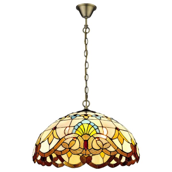 vd0a1b32w3rt0ko22g3rsivzag6klro8 830-806-03 VELANTE Стиль Tiffany светильник подвесной, E27, 3x60W