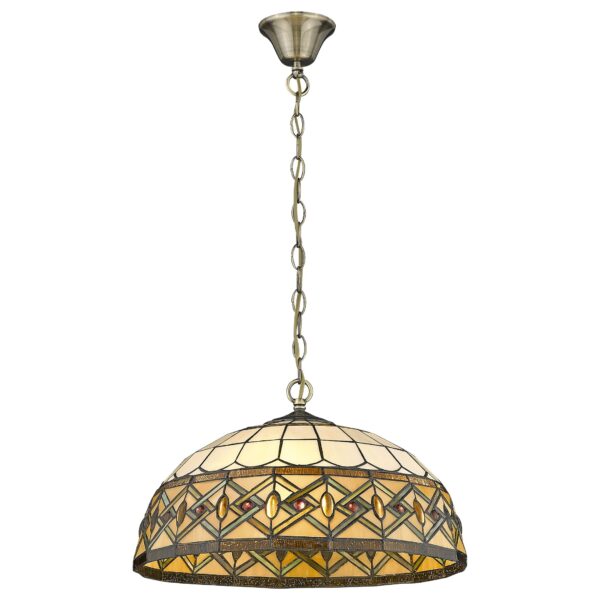 zprsaus3j313u3nzk08ttzb1g5a72snu 859-806-03 VELANTE Стиль Tiffany светильник подвесной, E27, 3x60W