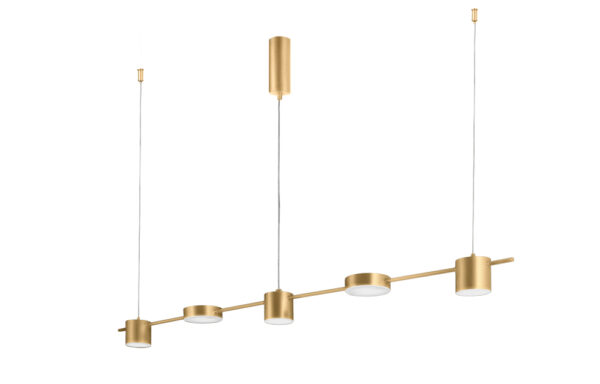 Светильник подвесной Crystal Lux TRISTAN SP5 L1200 GOLD - купить на сайте Люстры Торг 1460868 Светильник подвесной Crystal Lux TRISTAN SP5 L1200 GOLD