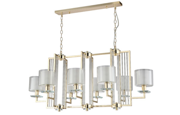 NICOLAS_SP8_L1000_GOLD-WHITE Люстра Crystal Lux NICOLAS SP8 L1000 GOLD/WHITE