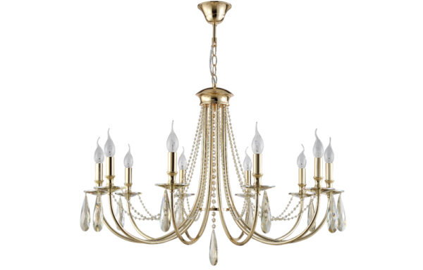 VICTORIA_SP10_GOLD-AMBER Люстра Crystal Lux VICTORIA SP10 GOLD/AMBER