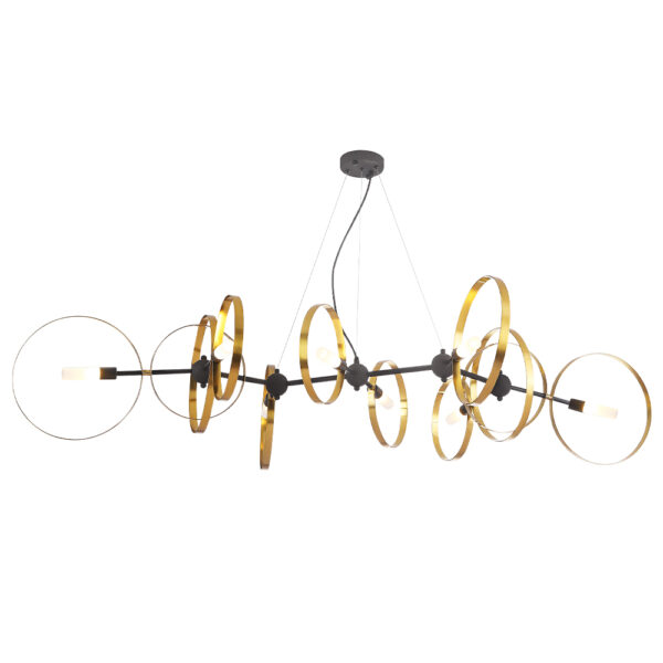 ARMONICA_SP8_BLACK-BRASS_V2 Люстра Crystal Lux ARMONICA SP8 BLACK/BRASS V2