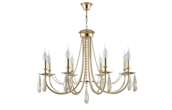 VICTORIA_SP8_GOLD-AMBER Люстра Crystal Lux VICTORIA SP8 GOLD/AMBER