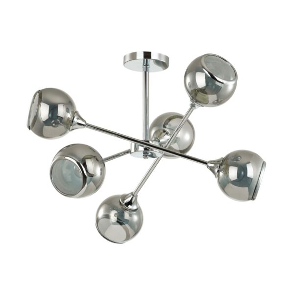0db6c4cf03a9d592e791c83e3a53ec68 4530/6C COMFI LN21 000 хром, дымчатый Люстра потолочная E27 6*60W 220V SANDRA