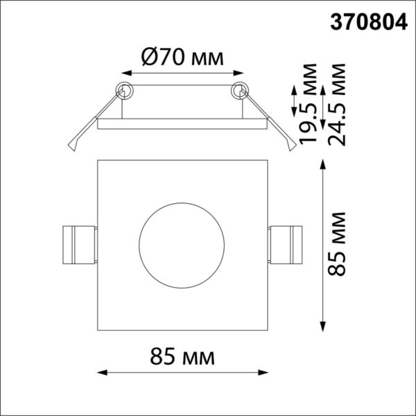 13e45cfe8d462e78165cf0a5643b8808 370804 SPOT NT22 598 белый Светильник встраиваемый влагозащищенный IP44 GU10 50W 220V AQUA