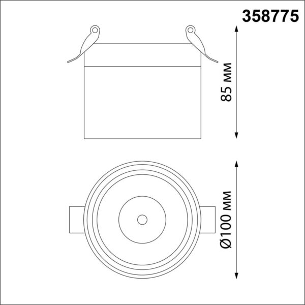 55349e16c038f4d3e342533d62ee4c1a 358775 SPOT NT21 526 черный Светильник встраиваемый светодиодный IP20 LED 15W 4000K 1300Лм 100-265V GRODA