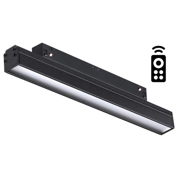 5cba8639add00d9bb7f9c785f15f763c 358618 SHINO NT21 064 черный Трековый низковольтный св-к диммируемый с ДУ, со сменой цв.температуры IP20 LED 3000~6500К 12W 48V FLUM