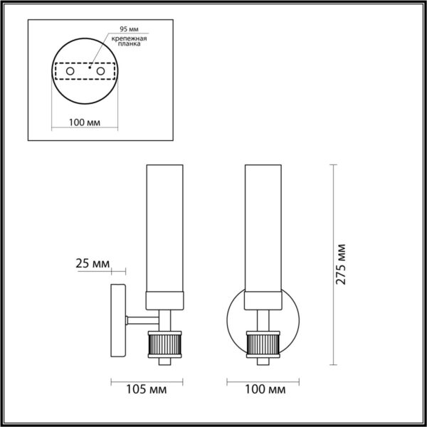 88601fcbb252df295a161ae972c9baf0 5274/1W CLASSI LN26 101 золотой Бра E14 1*40W 220V KAMILLA