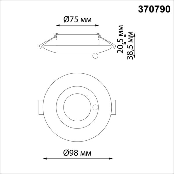 f6e822ec682bcb3b6c13db3641d3157a 370790 SPOT NT21 596 хром Светильник встраиваемый влагозащищенный IP44 GU10 50W 220V WATER