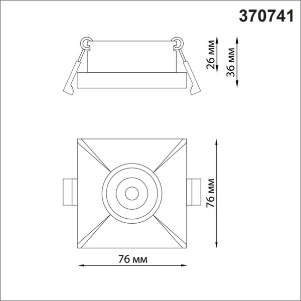 f8911b31f84d15dc2de6711ac95262c9 370741 SPOT NT21 542 черный Светильник встраиваемый IP20 GU10 50W 220V METIS